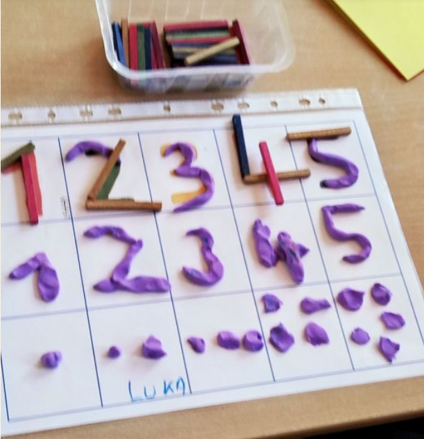 Les nombres de 1 à 5